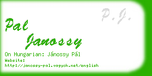 pal janossy business card