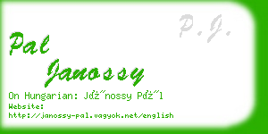 pal janossy business card